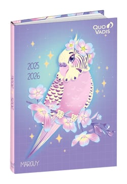 Agenda scolaire journalier 2025/2026 Quo Vadis - Marguy - 12 x 17 cm - Perruche