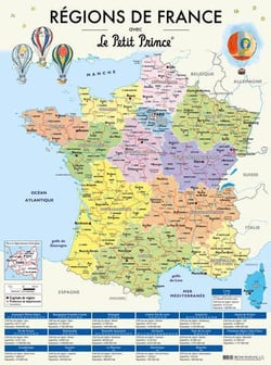 REGIONS DE FRANCE AVEC LE PETIT PRINCE