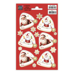 Edition cely Planche de 6 étiquettes - Père Noel 2024
