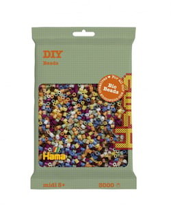 Perles Midi Hama - 5 mm - 10 couleurs - 3000 pièces