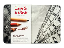Boîte métal Etude 12 crayons esquisse Conté