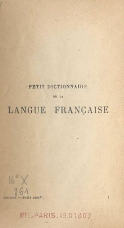 Petit dictionnaire de la langue française