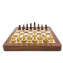 Echiquier pliant 18cm roi 31mm - Jeu de société à deux -  Echecs - Wilson Jeux