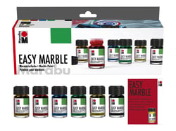 Set d'initiation peinture pour marbure Marabu Easy Marble
