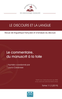 Le commentaire, du manuscrit à la toile - 11.2 - 2019