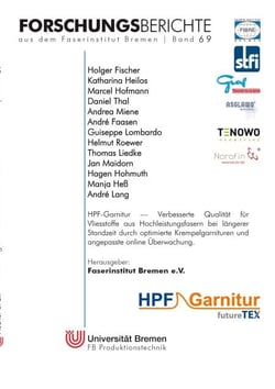 HPF-Garnitur - Verbesserte Qualität für Vliesstoffe aus Hochleistungsfasern bei längerer Standzeit durch optimierte Krempelgarnituren und angepasste online Überwachung