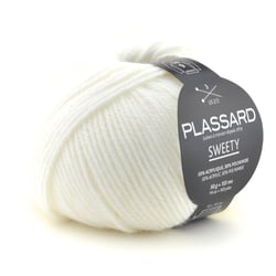 Pelote de fil à tricoter - Plassard - Sweety - Ecru 02