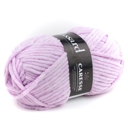 Pelote de fil à tricoter 100% polyester - Plassard - Caresse - Parme 177
