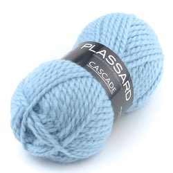 Pelote de fil à tricoter - Plassard - Cascade - Bleu ciel 12