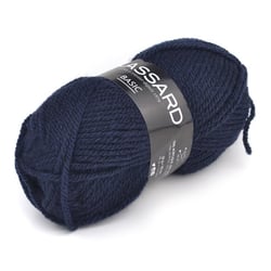 Basic bleu marine n°305 - Plassard - Pelote de fil à tricoter