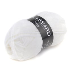 Pelote de fil à tricoter - Plassard - Basic - Blanc 310