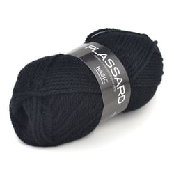 Pelote de fil à tricoter - Plassard - Basic - Noir 316