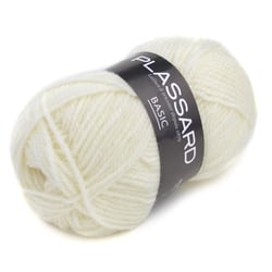 Pelote de fil à tricoter - Plassard - Basic - Écru 327