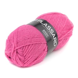 Pelote de fil à tricoter - Plassard - Basic - Rose moyen 363