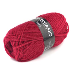 Pelote de fil à tricoter - Plassard - Basic - Rouge Hermès 399