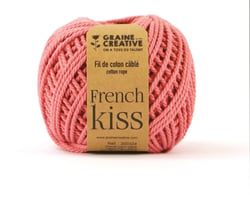 Bobine de coton câblé pour macramé - Graine Créative - 25mm x 80 m - Vieux rose