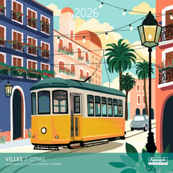 Calendrier mural 2026 Pictura - Villes - 30 x 30 cm