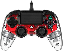 Manette filaire NACON lumineuse rouge pour Playstation 4