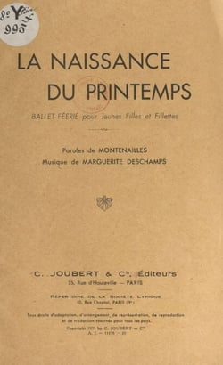 La naissance du printemps - Ballet-féerie pour jeunes filles et fillettes