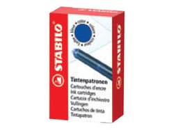 Boîte de 6 cartouches d'encre bleue effaçable - STABILO 