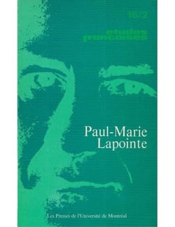 Études françaises. Volume 16, numéro 2, avril 1980 - Paul-Marie Lapointe