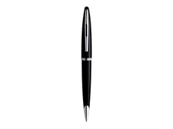 Stylo bille - Bleu - Carène Laqué noir, finitions palladium - Pointe moyenne - Waterman