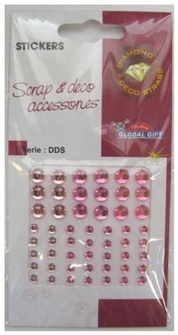 Strass Forme ronde - Autocollantes - 3 couleurs