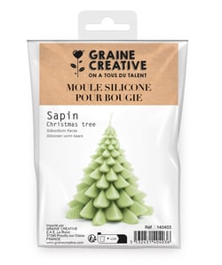 Moule bougie silicone - Sapin - diam 8.4 h 8.5 cm