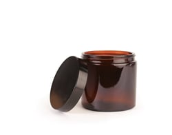 Pommadier avec couvercle - 500 ml - verre ambré