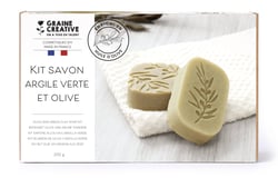 Kit savon à l'olive et argile verte Graine Créative