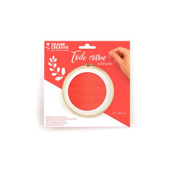 Coupon toile coton 45 x 60 cm - rouge clair