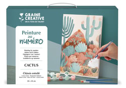 Peinture au numéro Graine Créative - Cactus - 20 x 30 cm