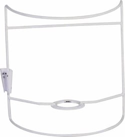 Carcasse en Rilsan - Applique murale 1/2 - 15 cm - blanc 