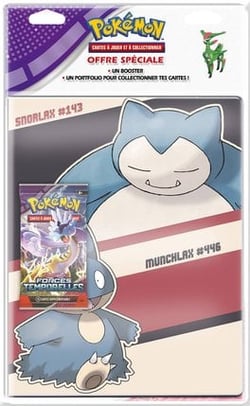 Pack portfolio et booster - Pokémon - Écarlate et Violet 05 - Forces Temporelles - Modèles aléatoires - Vendu à l'unité