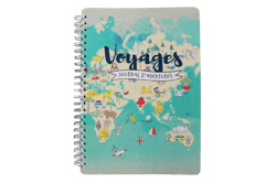 Carnet de voyage - A5 15 x 21 x 2 cm - Voyages, journal d'aventures