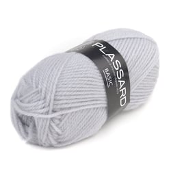 Pelote de fil à tricoter - Plassard - Basic - Gris clair 010