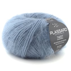 Pelote de fil à tricoter - Plassard - Tweet - Bleu 22