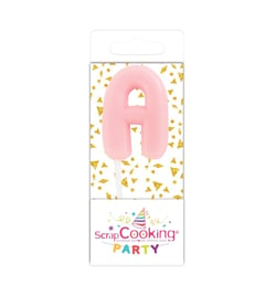 Mini bougie A - Rose - ScrapCooking®