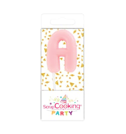 Mini bougie A - Rose - ScrapCooking®