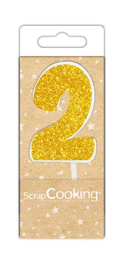 Mini bougie ScrapCooking® - 2 - Dorée