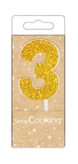 Mini bougie ScrapCooking® - 3 - Dorée