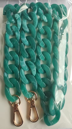 Anse de sac Vengo - maillons - bleu canard - 120 cm