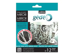12 Feuilles effet miroir Pébéo Gédéo - Argent