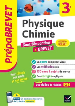 Prépabrevet - Physique-Chimie 3e - Brevet 2027 - cours, méthodes &amp; sujets de brevet corrigés