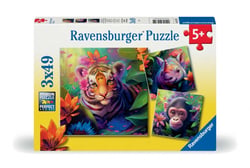 Puzzles 49 pièces - Les bébés de la jungle - Ravensburger - 3 pièces