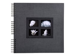 Album photos à spirales 60 pages noires Passion - 32X32 cm - noir