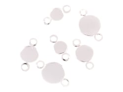 6 intercalaires plateau ronds Ø 6, 8, 12 mm  Créalia - Argenté