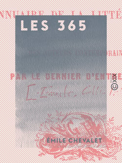 Les 365 - Annuaire de la littérature et des auteurs contemporains