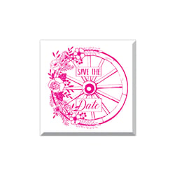 Tamp bois roue fleurie