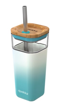 Verre Quokka - Glass liquid cube Teal gradient - 540 ml